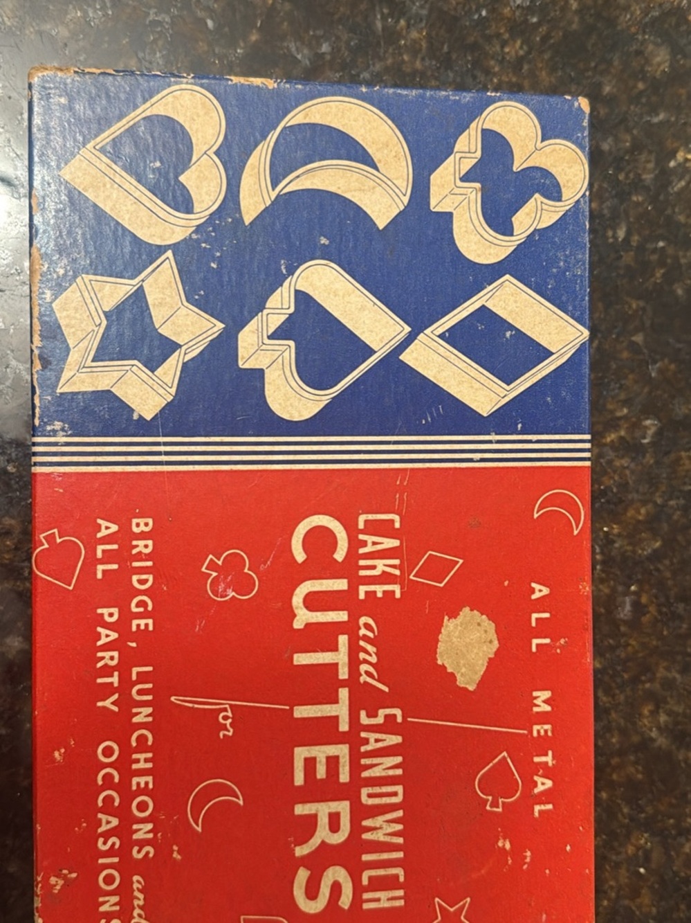 Vintage Lake and Sandwich Cutters Metal Cookie Cutter Set - Red & Blue